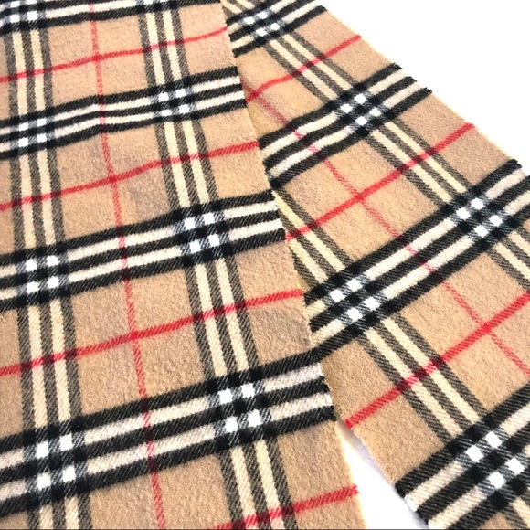 Authentic Burberry Wool Cashmere Checker Kid Scarf - Picture 5 of 7